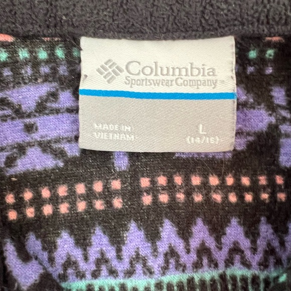 COLUMBIA Girls Aztec Print Fleece Size Large - Picture 5 of 5